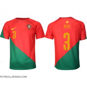 Portugal Pepe #3 Replika Hemmatröja VM 2022 Kortärmad
